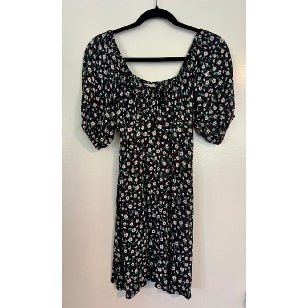 Billabong Navy Floral Milkmaid Dress Size S